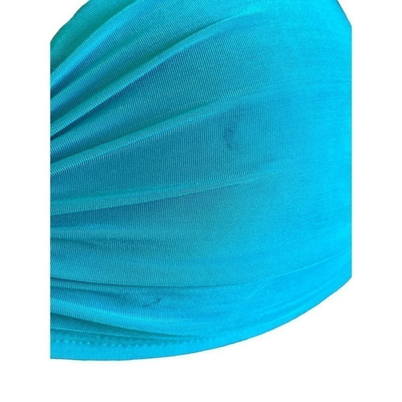 La Blanca Swim Bikini Top Size 6 Blue Loop Hook Closure Beach Ready Swimwear - Picture 4 of 9